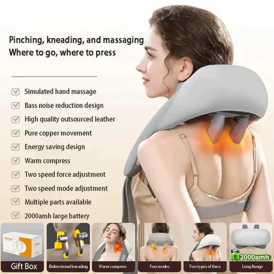 Muscle Magic Massage Pillow UAE - Deep Kneading Neck, Back & Shoulder Massager