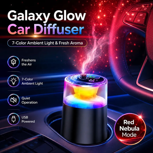 Starry Sky Car Fragrance Diffuser UAE - LED Ambient Light Car Air Freshener for Cup Holder