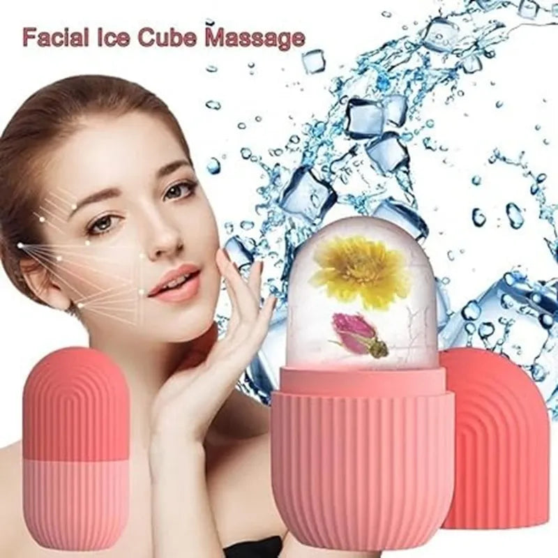 Face Glow Ice Roller for Puffy Face & Cooling Skincare UAE - Refillable Facial Ice Massage Tool