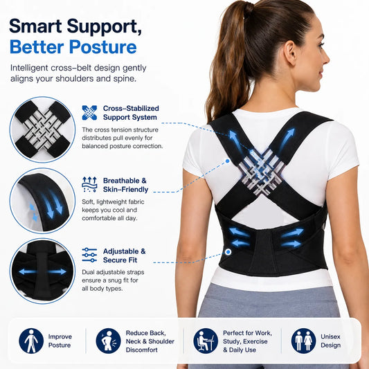 Adjustable Posture Corrector Back Brace UAE - Shoulder & Upper Back Support Belt