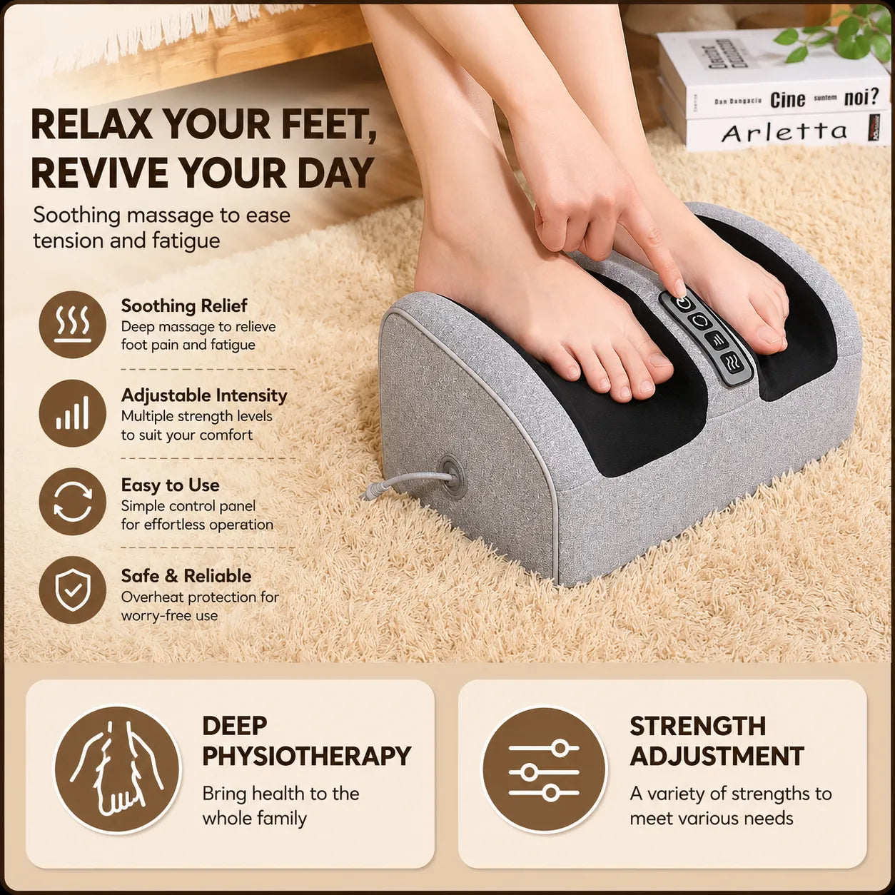 Electric Foot Massager with Heat UAE - Kneading & Vibration Foot Relaxation Machine