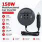 150W Car Power Inverter with USB & Type-C Ports – 12V/24V to 220V Car Charger