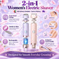 2-in-1 Women’s Electric Razor & Bikini Trimmer – Wet & Dry Rechargeable Shaver