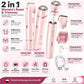2-in-1 Women’s Electric Razor & Bikini Trimmer – Wet & Dry Rechargeable Shaver