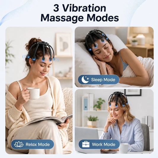 360° Ultra Head Scalp Massager UAE - Electric 3 Mode Portable Head Massage Tool