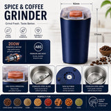 Compact Electric Spice & Coffee Grinder – 200W Multi-Purpose Grinder