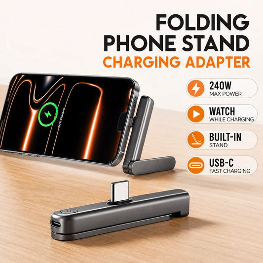 Folding Phone Stand Charging Adapter 240W UAE - USB-C Fast Charging & Data Transfer Stand