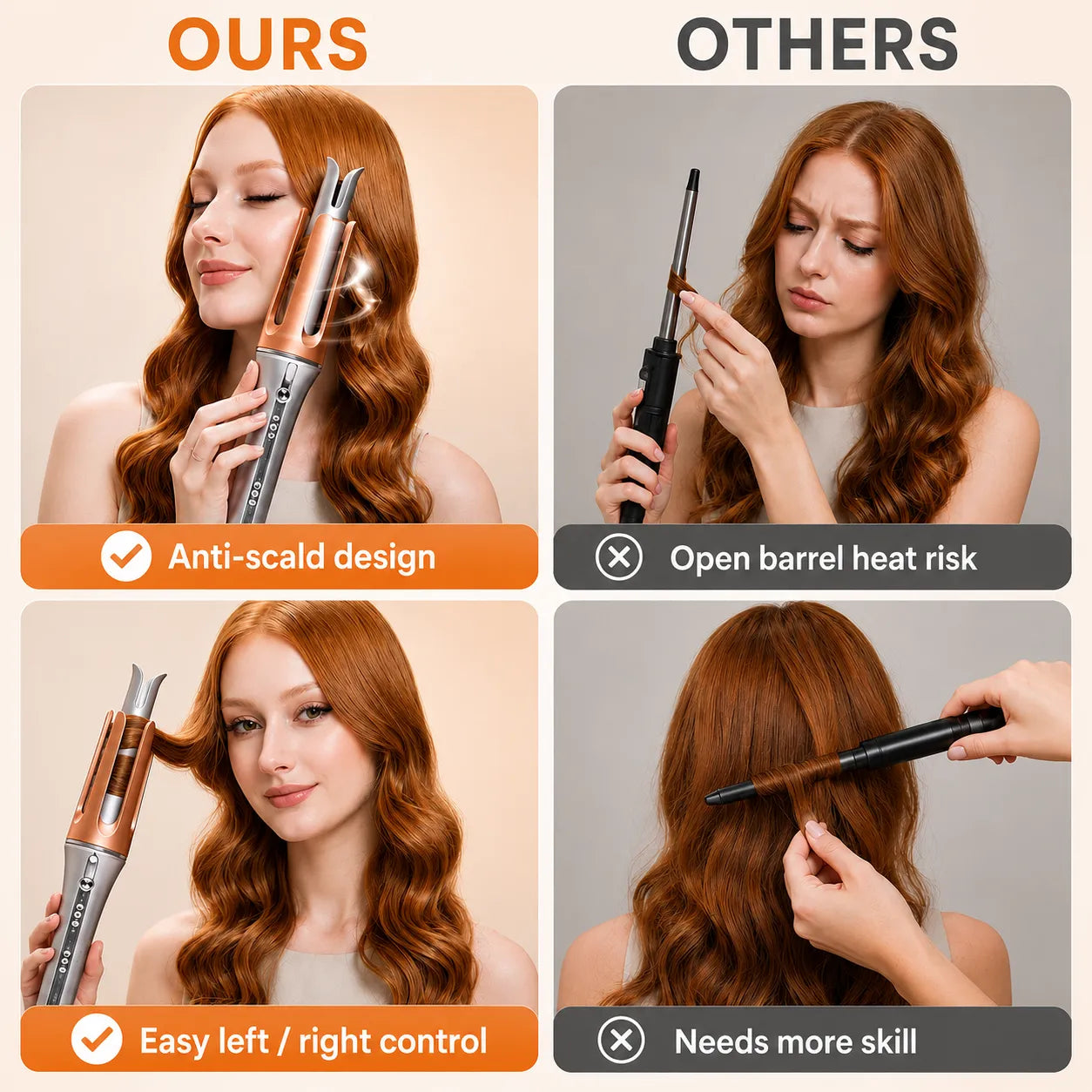 SHEGLAM HAIR It-Curl One-Touch Automatic Hair Curler UAE - Ceramic Instant Curling Iron