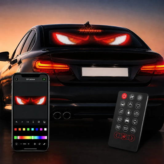 Bluetooth LED Matrix Panel for Car & Shop Display UAE - RGB Programmable Message Sign