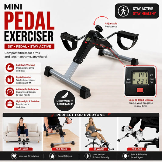 Mini Portable Exercise Bike with LCD Display