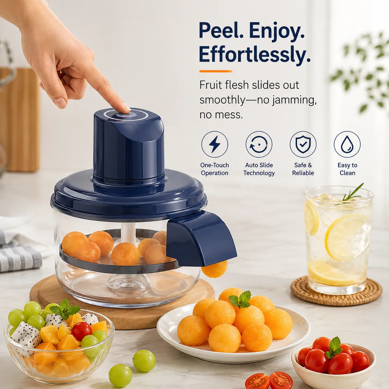 Automatic Grape & Cherry Tomato Peeler UAE - Electric Small Fruit Skin Remover Machine