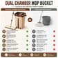 Flat Mop with Dual-Chamber Bucket – Self-Wringing Floor Cleaning Mop UAE