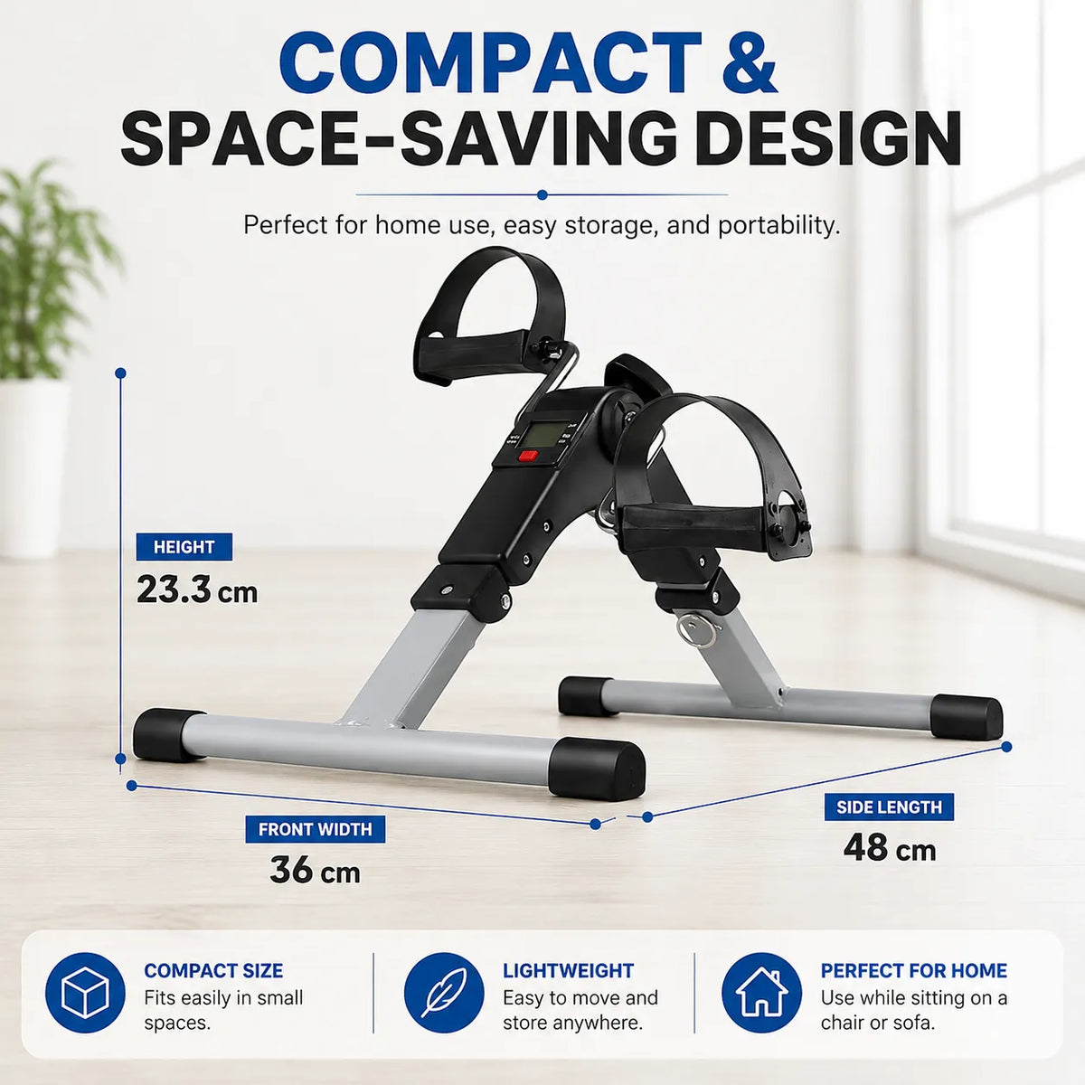 Mini Portable Exercise Bike with LCD Display