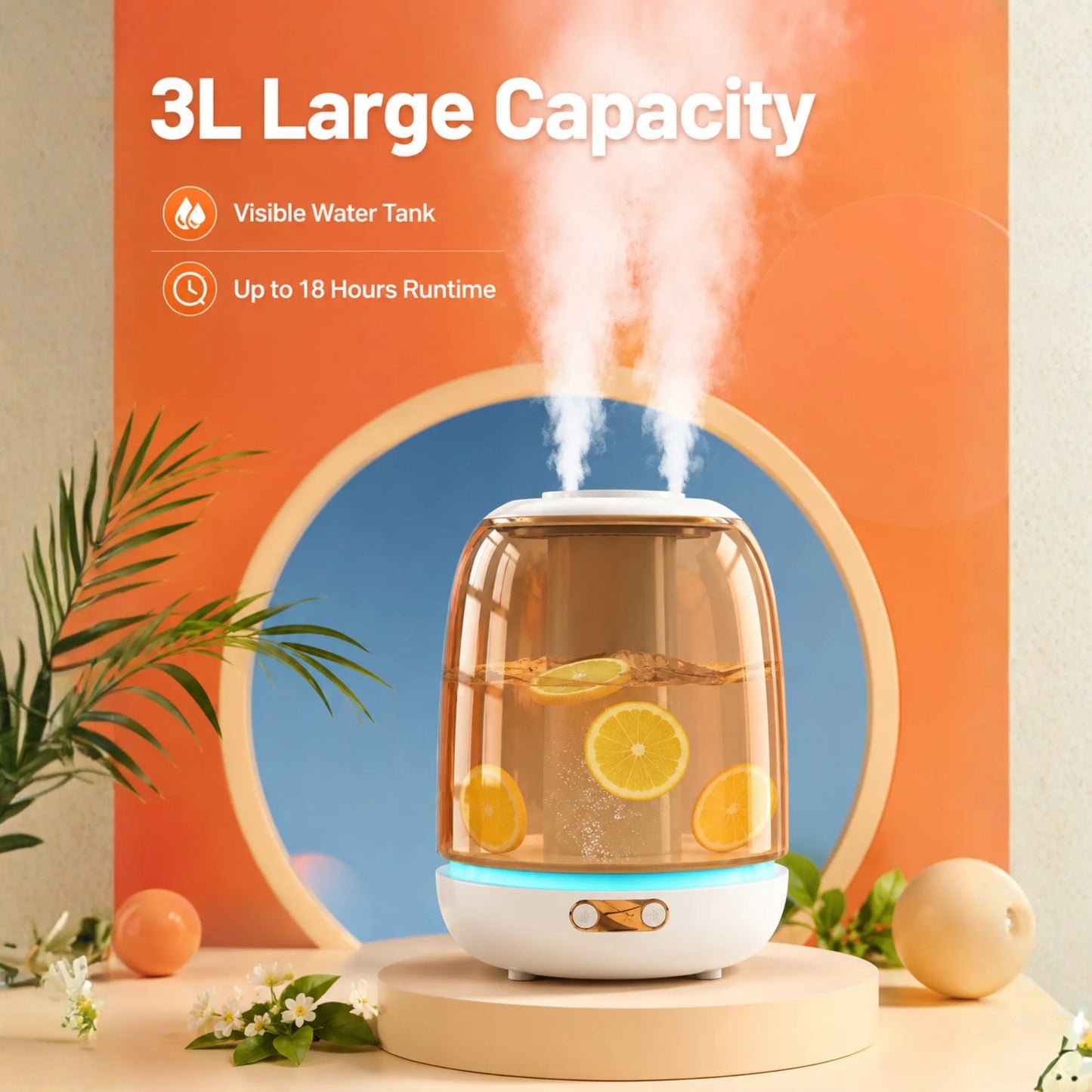 Model X21 Ultrasonic Room Humidifier UAE - USB Cool Mist Diffuser for Bedroom & Office