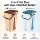 Flat Mop with Dual-Chamber Bucket – Self-Wringing Floor Cleaning Mop UAE