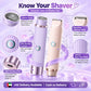 2-in-1 Women’s Electric Razor & Bikini Trimmer – Wet & Dry Rechargeable Shaver